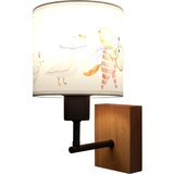 Brilagi Zidna lampa BOBO WOOD 1xE27/25W/230V hrast/crna/bela/sa životinjskim motivima | Eponuda.com