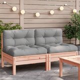 vidaXL Vrtna sofa s jastucima 2 kom od masivnog drva duglazije Cijene