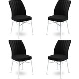 Hanah home set stolica Flex, 45x93x42 cm, 4 komada, Crno-bele | ePonuda.com