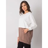 RUE PARIS Sweatshirt-RV-BL-7197.89P-white-brown | Shoptok.si