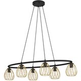 Eglo 390092 - visilica na sajli jazminia 6xE27/40W/230V crna/zlatna | Eponuda.com