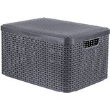 Curver Škatla za shranjevanje s pokrovom Style L 30L kovinsko srebrna, (21025464) | Shoptok.si