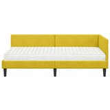  Kutni krevetni okvir s madracem Ostalo 2 pcs Žuta Baršun | shoptok.hr