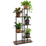 Gardlov 27788 Metalni Stalak za Cvijeće – 6 Razina, Loft Stil, MDF Police, Visina 113 cm Cene