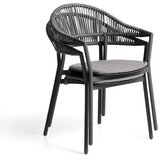 Kave Home Temno siv oblazinjen vrtni stol Alimia – | Shoptok.si