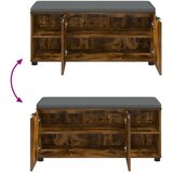  Klupa za hodnik s jastukom Dimljeni Hrast 100 x 38 x 46 cm | shoptok.hr