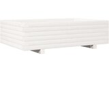 vidaXL Vrtno cvetlično korito belo 90x60x26,5 cm trdna borovina | Shoptok.si
