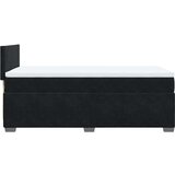 vidaXL Box spring postelja z vzmetnico črn 90x190 cm žamet | Shoptok.si