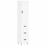Maison Chic Visoka omara - Komoda - Predalnik bela 34,5x34x180 cm inženirski les, (21720107) Cene
