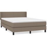  s oprugama i madracem smeđesivi 140 x 190 cm od tkanine | shoptok.hr
