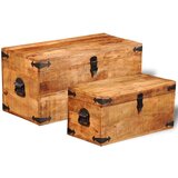 vidaXL Set Škrinja za Pohranu 2 kom Mango Drvo | shoptok.hr