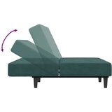  Dvosjed na razvlačenje s tabureom tamnozeleni baršunasti | shoptok.hr