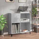 The Living Store Omarica za gramofonske plošče betonsko siva 84,5x38x89 cm les - Omarica Za Gramofonske Plošče, (21433901) Cene