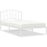  Metalni okvir za krevet s uzglavljem bijeli 107x203 cm | Eponuda.ba