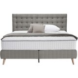 Welnova POSTELJA BOXSPRING 180 cm x 200 cm , tekstil svetlo siva | Shoptok.si