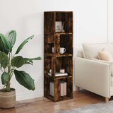 vidaXL Kotna omarica dimljeni hrast 33x33x132 cm inženirski les | Shoptok.si