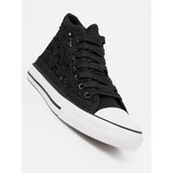 Shelvt Openwork black high sneakers | shoptok.hr