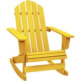  Vrtna stolica za ljuljanje Adirondack od masivne jelovine žuta | shoptok.hr