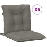  Jastuci za stolice 6 kom prošarano tamnosiva 120x50x7cm tkanina | shoptok.hr