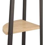  Kutne police s 3 razine svjetlosmeđe-crne 45,5 x 31,5 x 120 cm | shoptok.hr