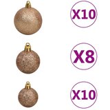 In umjetno božićno drvce s LED svjetlima i kuglicama 240 cm zeleno | shoptok.hr