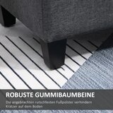  Klupa za odlaganje tapecirana drvene noge 100x40x44 cm tamno siva | shoptok.hr