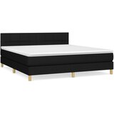Maison Chic Box spring postelja - Vzmetna postelja z vzmetnico črna 160x200 cm blago SL20898, (21880687) | Shoptok.si