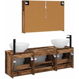  Set ormarića za kupaonicu 4 kom. Staro drvo Konstruirano drvo | shoptok.hr
