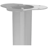noga za pohištvo (do x š x v: 6 x 6 x 80 cm, ø x v: 6 x 80 cm, nosilnost izdelka: 75 kg, jeklo, siva)