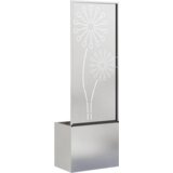 vidaXL Vrtno korito z dekorativno ploščo Srebrna 50 x 140 cm | Shoptok.si