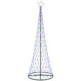 vidaXL LED božično drevesce Modra 138.5 x 138.5 x 399 cm Kovina | Shoptok.si
