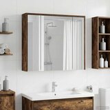  Kupaonski ormar s ogledalom Dimljeni hrast 73,5 x 16 x 62,5 cm | shoptok.hr