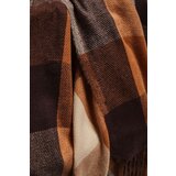Marisse Elegant Brown Checkered Scarf | shoptok.hr