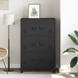  Industrijski sanduk za pohranu crni 75 x 40 x 115 cm metalni | Eponuda.ba