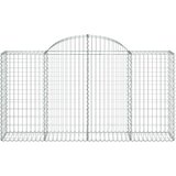  Obokana gabionska košara 10 kos 200x50x100/120cm cinkano železo, (20757808) | Shoptok.si