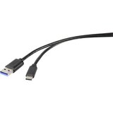 Renkforce USB kabel USB 3.2 gen. 1 (USB 3.0) USB-A vtič\, USB-C® vtič 3.00 m črna RF-4535908, (20416441) | Shoptok.si