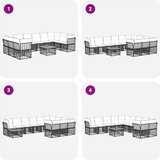  Zunanja garnitura za sedenje 11 pcs Črna in Temno siva, (5000270211) | Shoptok.si