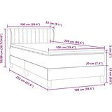 Box Spring krevet s madracem ružičasti 100x220 cm baršun | shoptok.hr