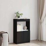 vidaXL Visoka omara črna 63x33x100 cm inženirski les | Shoptok.si