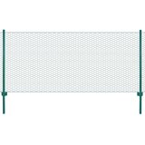  Žična mrežna ograja s stebrički jeklo 25x0,5 m zelena, (20766133) Cene