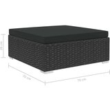 Poli 8-dijelna vrtna garnitura od poliratana s jastucima crna | shoptok.hr