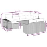  10-dijelni set vrtnih sofa s jastucima crni od poliratana | shoptok.hr