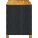  Vrtna kutija za pohranu crna 110x55x63cm poliratan drvo bagrema | shoptok.hr