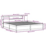 vidaXL Okvir kreveta bez madraca bijeli 180x200 cm od masivne borovine | shoptok.hr