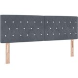 vidaXL Naslon za glavu s kristalnim dugmadi, tamno siva, 140 cm, baršun | shoptok.hr