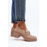 VINCEZA Suede High Heel Shoes in Beige Finley | ePonuda.com