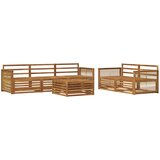  Set vanjskih sofa 6 kom. Prirodna Čvrsto drvo akacije | shoptok.hr