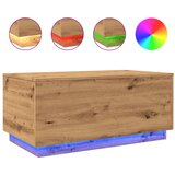 Maison Chic Klubska mizica - kavna mizica - Nizka mizica z LED lučkami artisan hrast 90x50x40 cm, (21752156) Cene