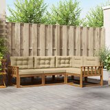  Set vanjskih sofa 4 kom. Prirodna i bež Smeđa 247,5 x 168,5 x 73 cm | shoptok.hr