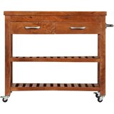 vidaXL Kuhinjska kolica od masivnog bagremovog drva 100 x 48 x 89 cm | shoptok.hr